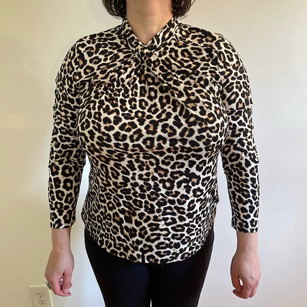 Worthington Leopard Print Top XL